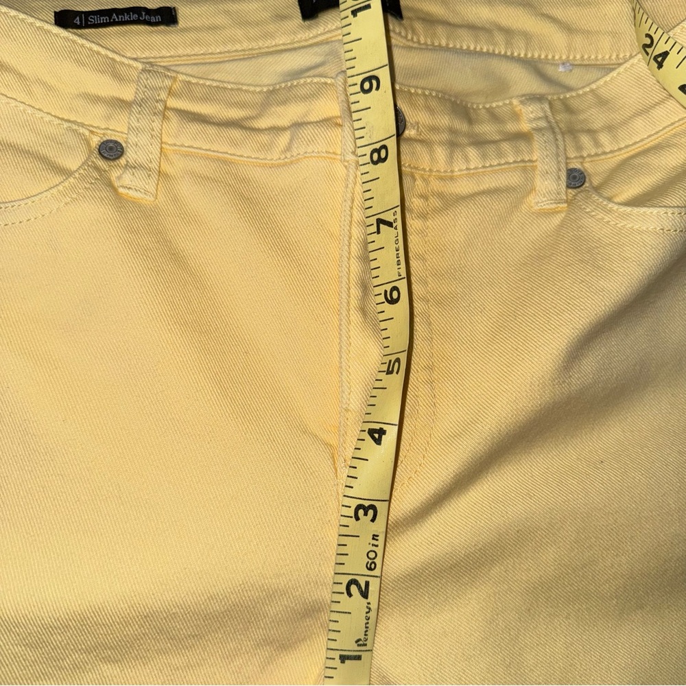 Talbots size 4 Yellow Slim Ankle Jeans - Picture 6 of 8